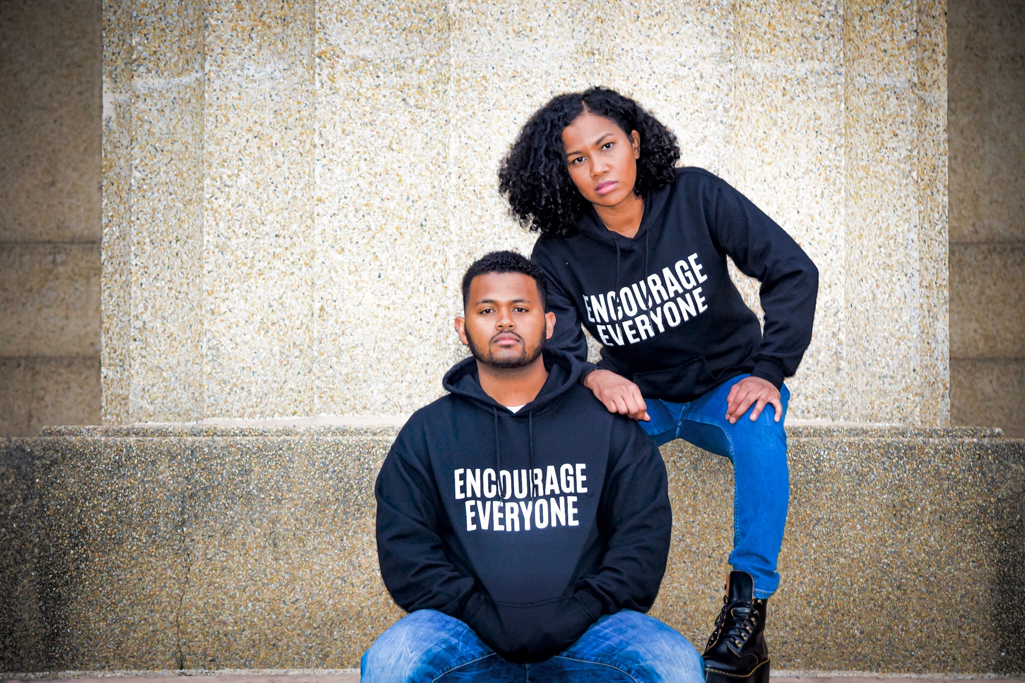 ENCOURAGE EVERYONE BLACK HOODIE