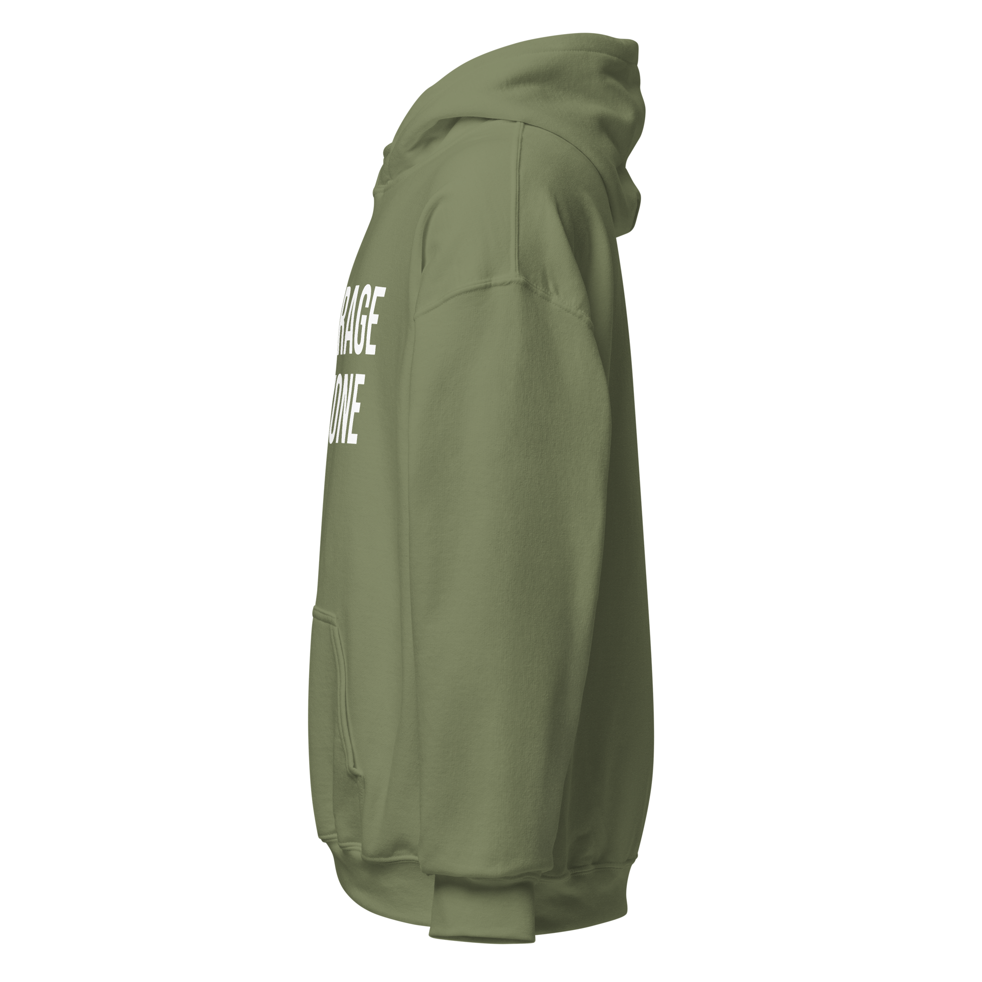 ENCOURAGE EVERYONE GRAY MILITARY GREEN HOODIE